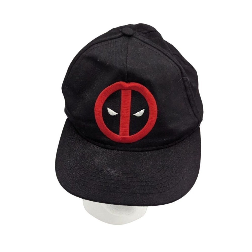 Deadpool Logo Marvel‎ Hat Black Snapback Cap Headwear No size tag